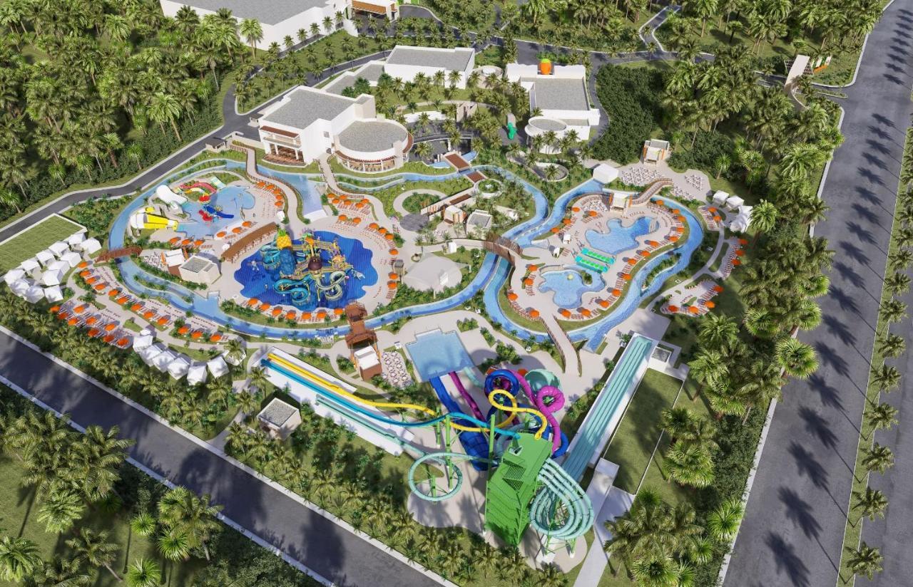 Nickelodeon Hotels & Resorts Riviera Maya Puerto Morelos Exterior foto Aerial view of the park